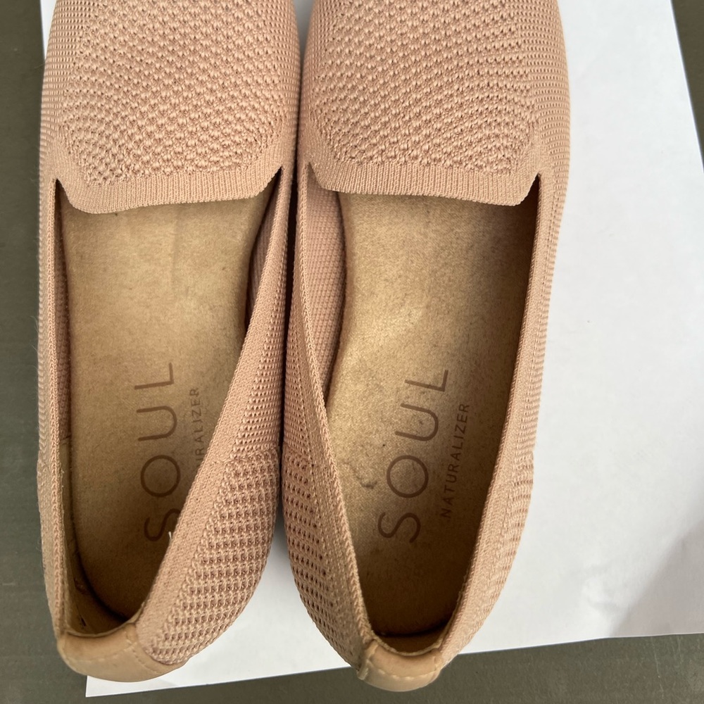 Soul by Naturalizer Alexis2 Blush Pink/Nude Ballet Style Loafers, Sz 6M